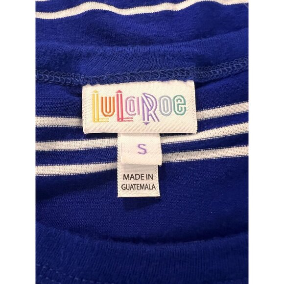 Lularoe Women's Colorful Striped Short Sleeve Pullover T-Shirt Size Small Casual - Picture 3 of 10